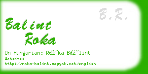 balint roka business card